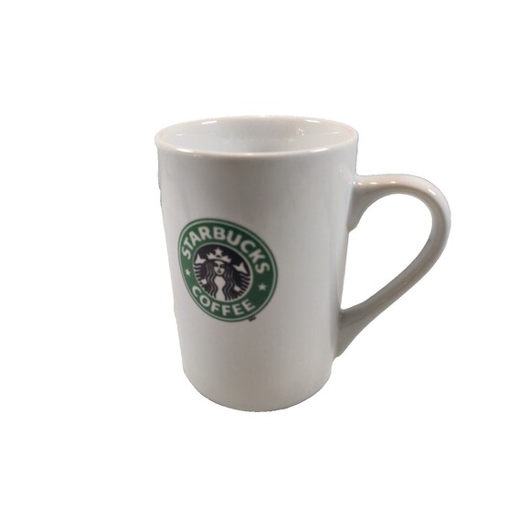 Starbucks 2008 Coffee Mug Cup 10 oz White Double Sided Mermaid Logo - Picture 2 of 6